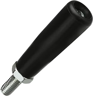MroMax Revolving Handles Crank Handles M8x15mm Threaded Handle Grip Plastic Metal Knob Handwheel for Woodworking Machine, Milling Machine, Lathe Machine, Machinery Replacement Parts 1Pc
