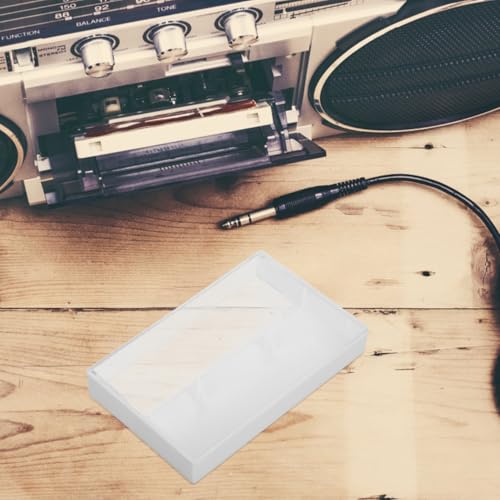 EPIGEIST Vintage Aufbewahrungsbox FüR 10 Leere Musikkassetten Transparente Kunststoff-KassettenhüLlen Reiseetui Und Halter FüR SprachaufzeichnungsbäNder Robuste Mini Kassettenbox FüR BüRo Und Zuhause