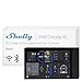 Shelly Wall Display XL Negro - Panel de control WiFi Smart Home, termostato, relé integrado de 5 A, cable neutro, sensor LUX, altavoz estéreo, centro de control, Alexa y Google Home