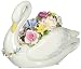 Cosmos 80105 Fine Porcelain Swan with Flowers Musical Figurine, 6-Inch