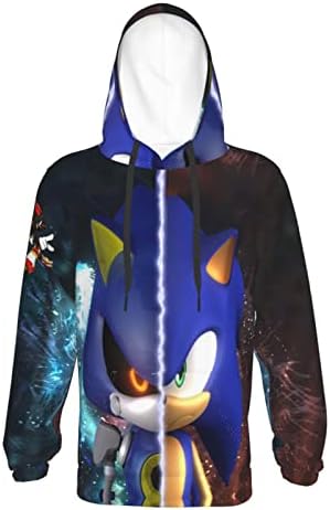 Roecytu Kids Hoodie 3D Cartton Printed Teen Pullover Hooded Clothes With Pocket Sweatshirt For Boys Girls Clothing Medium