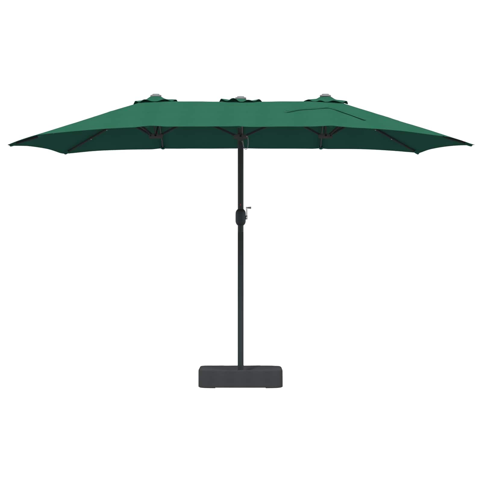 Parasol ogrodowy, piaskowy, antracytowy, odporny na działanie promieni UV, poliester, 385 x 209 cm, z wysuwaną markizą boczną, ochrona przed wiatrem, na taras lub balkon