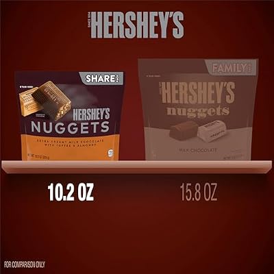 HERSHEY'S NUGGETS Milk Chocolate, Toffee and Almonds Candy Share Pack, 10.2 oz