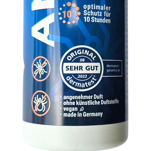 OPTIMED ANTI MÜZE - MÜcken ZEcken Schutz Spray 100ml – Insektenspray mit Icaridin & Lavendelextrakt – 10h Schutz vor Zecken, Mücken, Moskitos – DEET-frei, vegan, ohne künstliche Duftstoffe