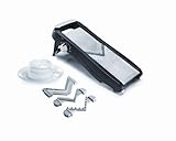 Calphalon Precision Mandoline Slicer with 4 Stainless Steel V-Blades for Adjustable Thickness & Added Safety Hand Guard - Great for Fruits, Vegetables, and More