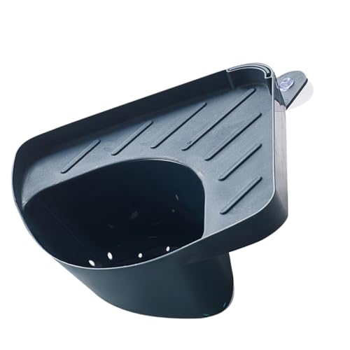 ERINGOGO 三角コーナー水切りバスケット 食器乾燥ラック 多機能排水ネットラック ダブルハンドル付き 持ち運び簡単 通気孔設計 野菜洗浄兼用