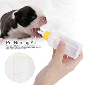   6PCS-Set-Pet-Puppy-Kitten-Feeding-Bottle-Small-Dog-Cat-Milk-Nursing-Care-Kit-Liquid-Feeding-Supplies-60ml-with-Replacement-Nipples-kitten-bottle-feeding-kit-Yellow