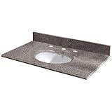 Pegasus PE25603 25-Inch Napoli Granite Vanity Top with White Bowl and 8-Inch Spread