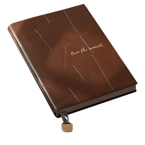 Carnet A5 couverture souple marron foncé esmen | Journal de travail rétro 256 pages