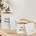 Morezi Dog Food Storage Container Farmhouse Pet Food Treats holder with Lid and Scoop, Perfect Sturdy Canister Tins for Kitchen Countertop, Shelf, Great Gift for Pet Owners - Dog Food
