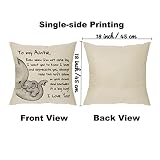 XUNLIZXY Aunty Gift from Niece Nephew - Even When I'm Not Close by I Want You to Know I Love and Appreciate You Always - Reminder Gift for Women Lady Auntie Throw Pillow Cover