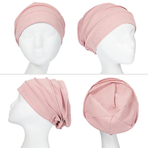 Geyoga 6 Pieces Slouchy Hair Loss Beanies Hats Soft Cotton Cancer Hat Stretchy Sleeping Cap Headwear For Women Multicoloured #TOP6