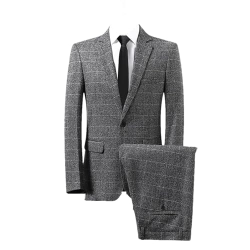 Men's Slim Suit Fashion Business Elegant Dress Formal Suit 2-Piece (Blazer + Trousers)