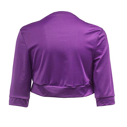 Robe blazer violette grande taille 60 confortable et chic - 3