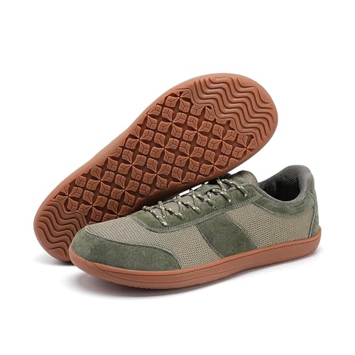 Image of Barefoot Shoes for Men, Spacious Toe Box Zero Drop Minimalist Walking Sneakers, Breathable Lightweight Non-Slip Casual Shoes