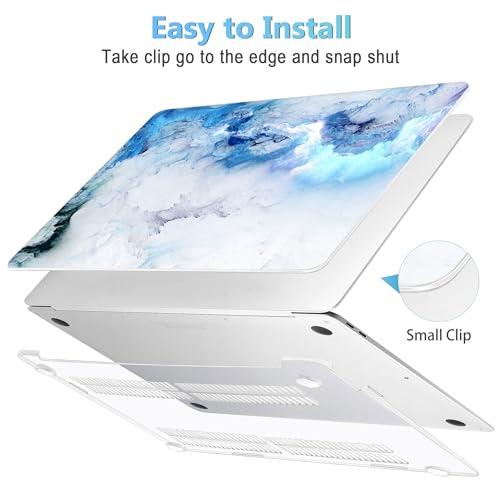 Mektron for MacBook Air 13 inch Case A2337 M1 A2179 A1932 with Retina Display & Touch ID Plastic Hard Shell Laptop Case for MacBook Air 13 Cover 2020 2019 2018 Release,Cloud & Lightning by Mektron - Image 3