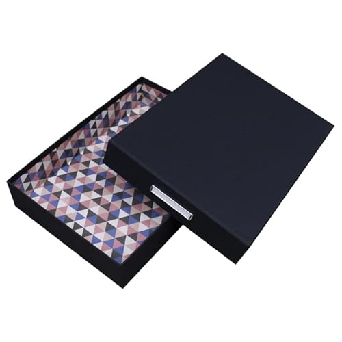 【TAKEMEKI】 お道具箱 内寸 220×290×60mm (ブラック × デルタ) 収納ボックス 大きめ B5 サイズ