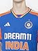 adidas FW24 India Cricket T20 International Jersey (US, Alpha, Large, Regular, Regular, Dark Blue/True Orange)