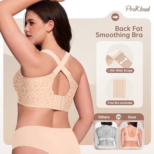 Image of ProKloud Jelly Bras for Women No Underwire Wireless Bra with Support and Lift Full Coverage Plus Size Comfy Seamless Bra