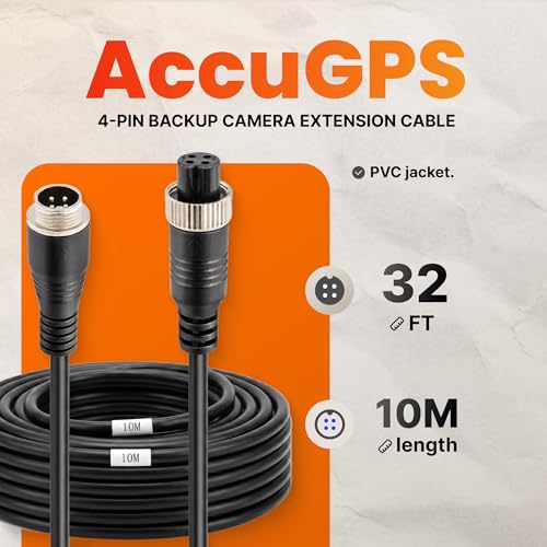 Image of Vehicle Dash Cam 4pin Video Extension Cord, 30ft - with Aeronautic Adapter for Backup Camera and AI Video Systems - Car Accessories - Compatible with RVs, Cars, Trucks, and Wireless Dash Cams