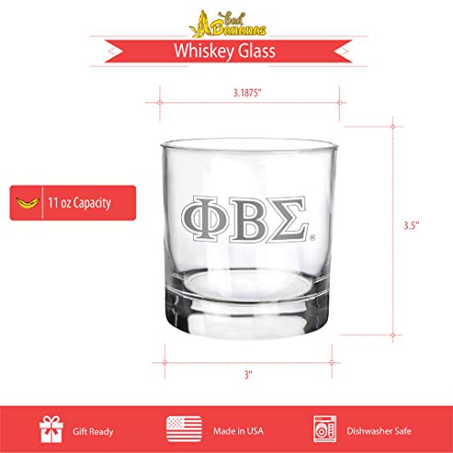 BBGreek Phi Beta Sigma Fraternity Paraphernalia - Set of 2 11 oz Drinking Glasses with Genuine Precious Metals Platinum Ink - Greek Sigma Letters - Officially Licensed