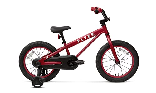 Flyer™ 16” Kids’ Bike, Red Toddler And Kids Bike, 16 Inch Wheels, Training Wheels Included, Boys And Girls Ages 4-6 Years Old, Multiple Color Options #TOP1