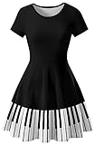 Sister Amy Women's Galaxy Printed Elastic Round Neck Sleeveless Shaping Camisole Skater Piano XL
