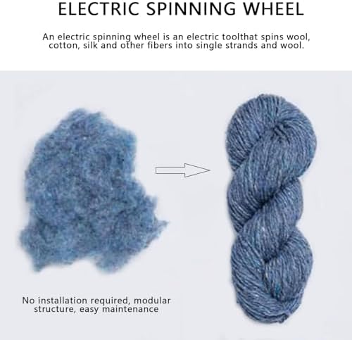 Adjustable Speed Electric Spinning Wheel for Wool - Forward/Reverse Yarn Winder, Ideal for Home Crafting & DIY Projects, Enhance Your Knitting Experience