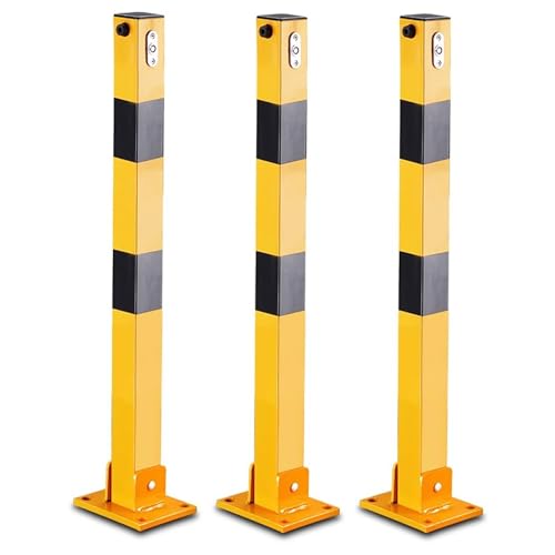 Barrera de estacionamiento plegable para seguridad en la entrada, poste de tope de garaje con bloqueo de suelo, bolardo de seguridad para bloqueador de espacio de estacionamiento