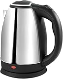 Chaleira Elétrica Inox 1,8L 110V Desligamento Automático Aquecimento Rápido Jarra Elétrica Premium com Tampa Fácil Abertura Alça Ergonômica para Café Chá Leite Água Quente Cozinha