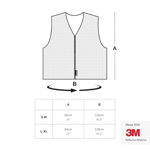 Salzmann Vollreflektierende Weste - Luftdurchlässige Sicherheitsweste mit Reißverschluss - Hergestellt mit 3M Reflektierendem Material