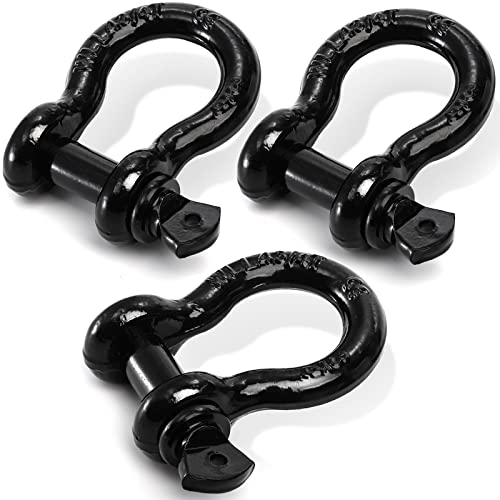 Manilles à anneau en D de 1.9 cm pour sangle de remorquage tout-terrain