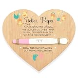 FHRYNA Annuncio Gravidanza, Kit Regalo Originale per Neo Papà, Può Conservare Test di Gravidanza e Souvenir, In Legno di Colore Legno