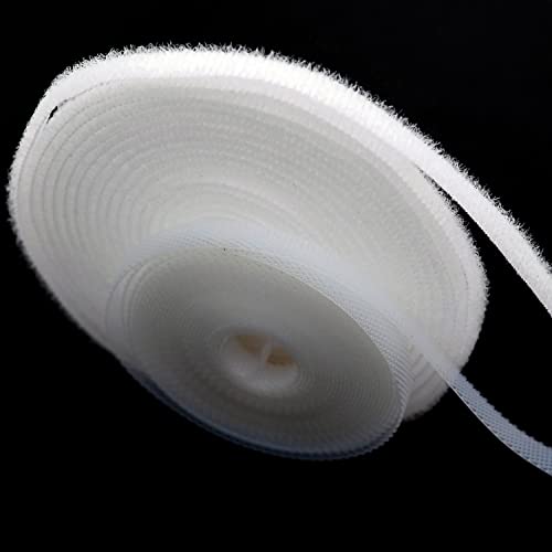 Youmeizer Extremely Thin and Soft Strong Mini Clothes Hook and Loop Fasteners Sewing Type Back Without Adhesive Tiny Clothing Accessories DIY Handmade Materials (White, 0.23-6mm)