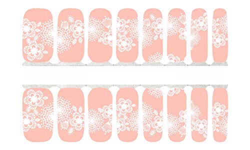 Pink Flower Nail Polish Wraps - Nail Polish Strips