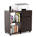 Bestier Printer Stand with Storage Office Cabinet, Mobile Storage Cabinet with Wheels Wooden Under Desk Cabinet Storage Drawers Home Office Furniture Storage Cabinet Detachable Shelf for Home Office