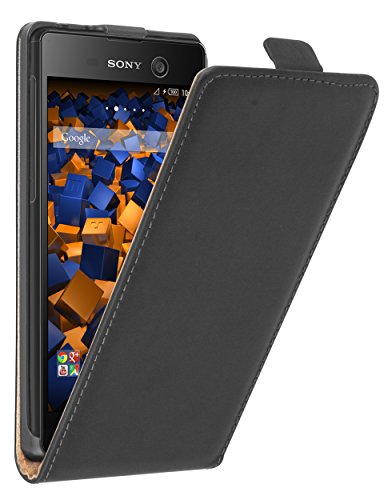 mumbi Flip Case Compatible with Sony Xperia M5 Black