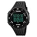 Produktbild TONSHEN Unisex Digitaluhr Outdoor Sportuhr 50M Wasserdicht Armbanduhr Militär Tactical Uhren Plastik mit Silikon, Schwarz