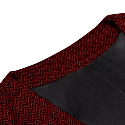 Men's Tweed Suit Vintage Vest Herringbone Wool Prom Waistcoat V Neck Button down Suit Vest2