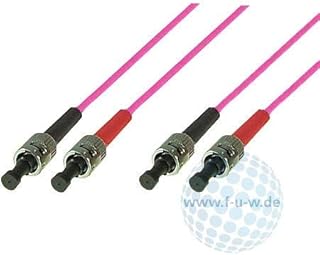 Tecline 39875807 - Cable de Fibra óptica OM4 (50/125 µm, 7,5 m), Color Rosa