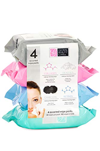 Makeup Cleansing Wipes- Collagen/ DeadSea/ Charcoal/ Retinol