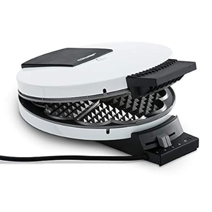 Cloer 120 Waffeleisen für klassische Waffeln im XXL Format, Waffelgröße 19,5 cm, 1200 Watt, Backampel, Stahl, Weiß – Bild 6