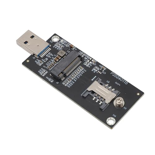 EBTOOLS Network Adapter Card, M.2 KeyB to WWAN Module Adapter Wide Operating System Compatibility Built in SIM Card Slot for Home (4 Antennae)