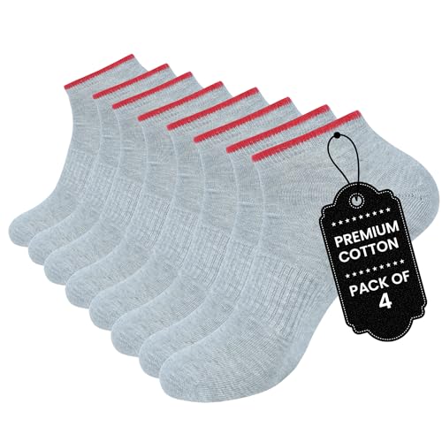 Image of BALENZIA No Show Socks Womens |Pack of 4| Low Cut Ankle Non Slip Footie for Flats Sneaker Slip On Loafer Thin Summer Sock