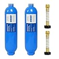Wely Pivotalone 2 Pack RV Inline Water Filter with 2 Flexible Hose Protector, Reduce Bad Taste, Odors, Rust, Chlorine, Fluoride and Sediment in Drinking Water, Dedicated for RVs Campers Marines