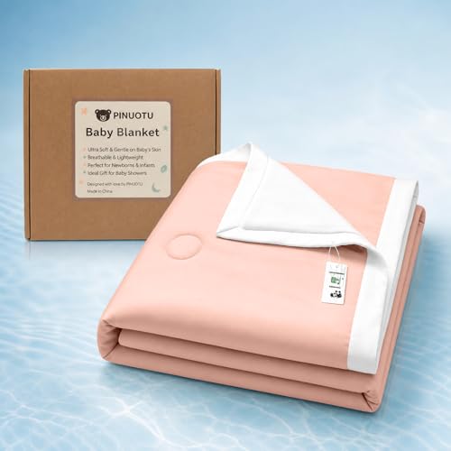 Pinuotu Cooling Baby Blanket, 100% Viscose from Bamboo Summer Quilt,Pink
