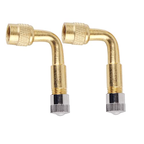 Ooioahuaoo Prolunga Valvola Pneumatici Set, 6 Adattatori per Valvola 45 90 135 Gradi con 2 210 mm Tubi di Prolunga in Gomma e 6 Cappucci per Valvole, per Auto, Moto, Biciclette (Nero