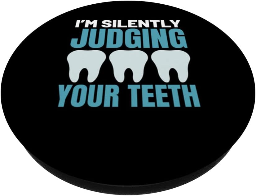 I'm Silently Judging Your Teeth Hygiene Care Dentist PopSockets Swappable PopGrip image 2