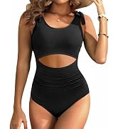 Daci Women's Cutout One Piece Swimsuit - Tummy Control Bathing Suit Tie Knot Swimwear 2026