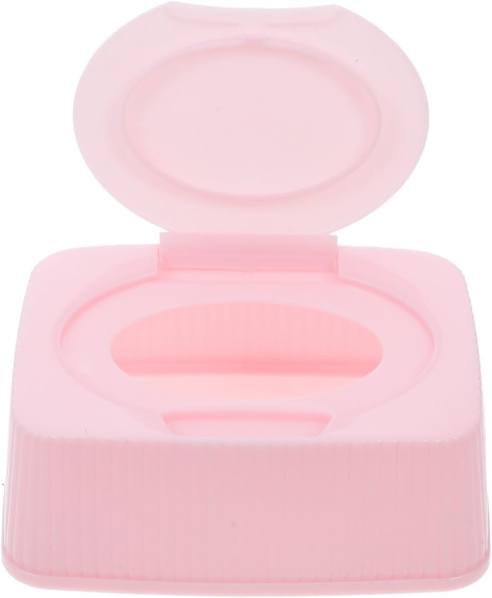 Alipis Portable Wipe Holder Travel Case Flip Lid Dustproof Storage Box for Nursery Bathroom Makeup Cotton Pads
